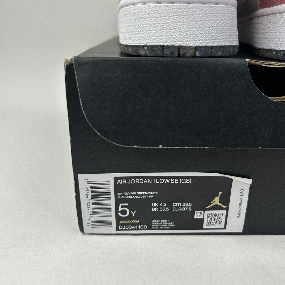 Nike Shoes Air Jordan 1 Low SE GS "Pastel/Vivid Green” 2024 - Picture 5 of 5